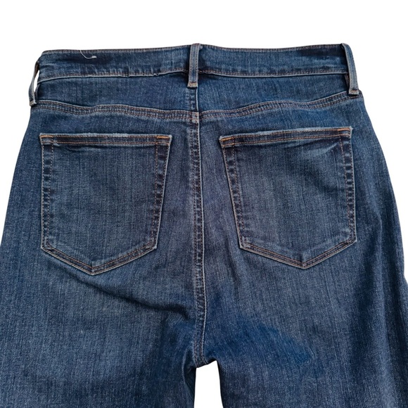 LOFT Size 27/4 Button Front High Rise Skinny Jeans in Classic Mid Wash - Picture 4 of 7